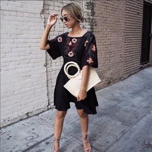 Anthropology feather bone dress large.